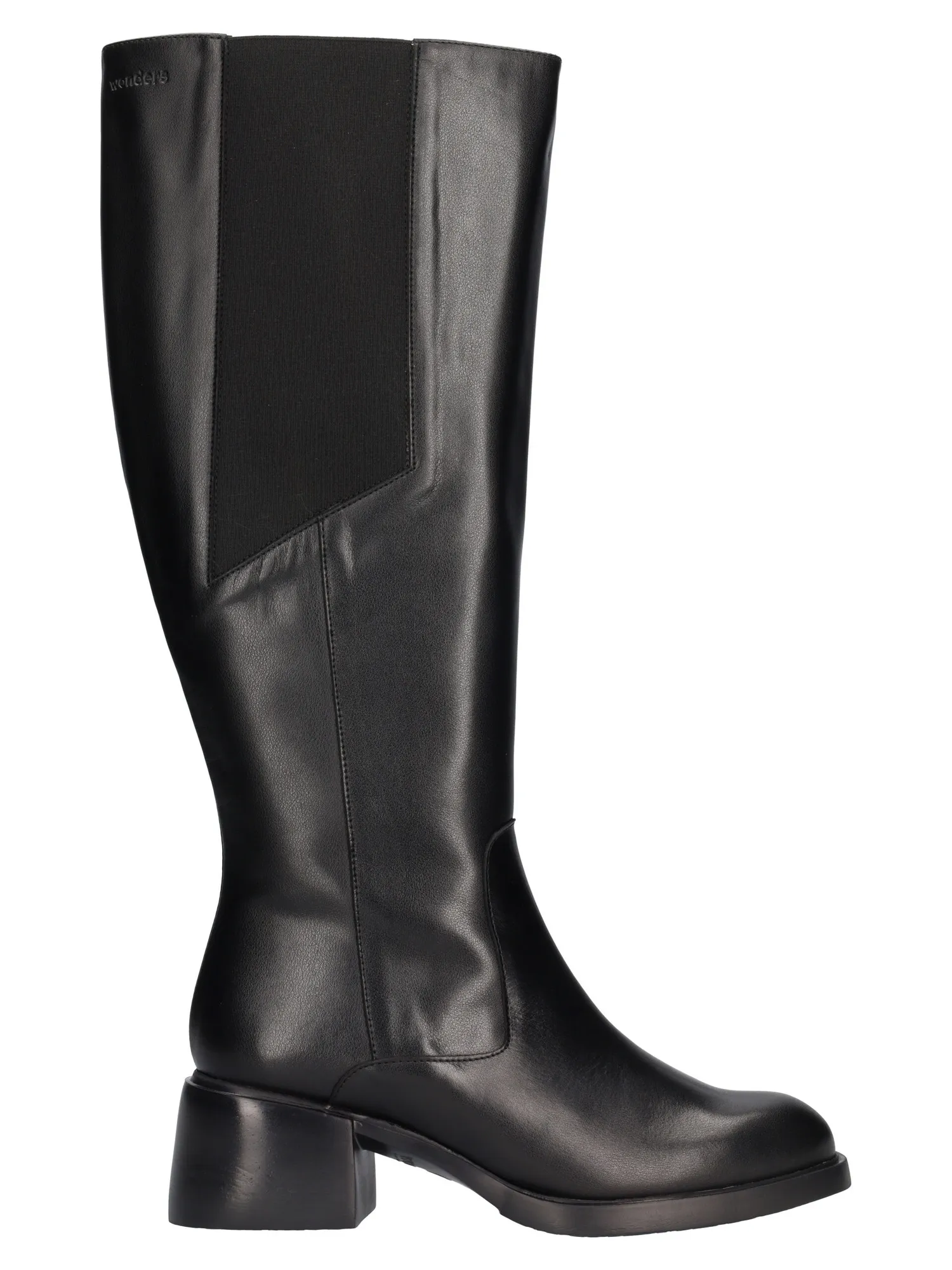 Stivale tacco largo Wonders da donna nero