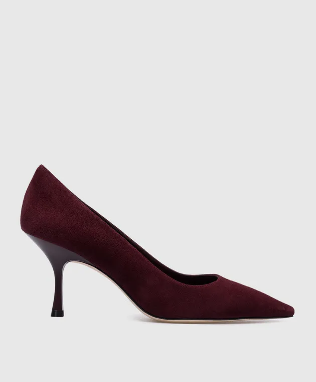 Stuart Weitzman Scarpe da barca NAOMI 75 in camoscio bordeaux SI418