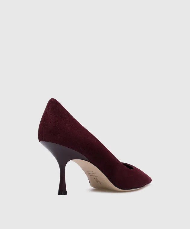 Stuart Weitzman Scarpe da barca NAOMI 75 in camoscio bordeaux SI418