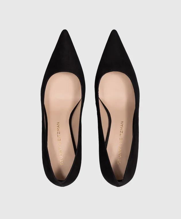 Stuart Weitzman STUART 85 Scarpe da barca in camoscio nero SA273