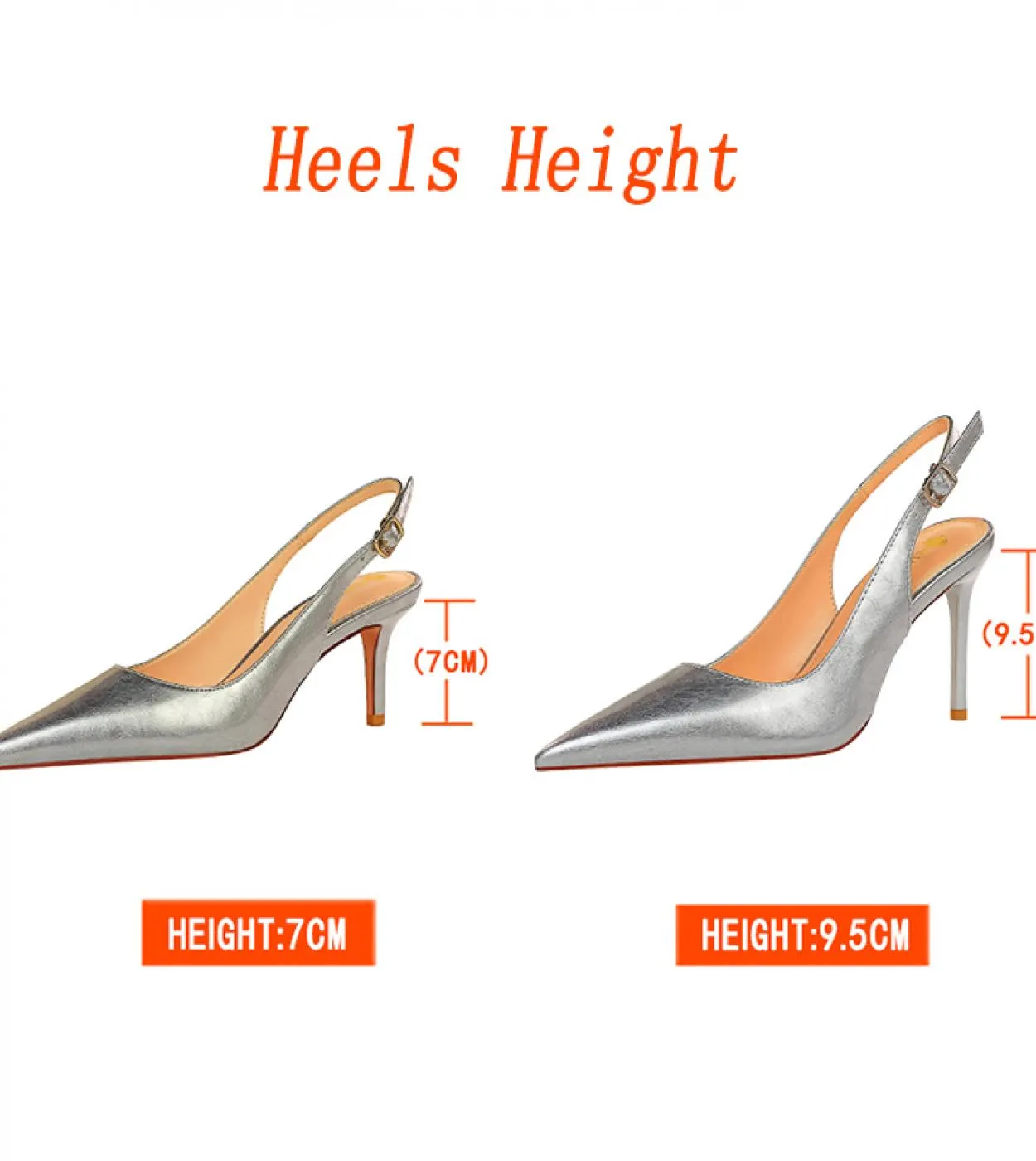 Summer Women 7cm 95cm Sandali con tacco alto Lady Stripper Slingback Sandles Oversize Medio Tacchi bassi Prom da sposa Giallo