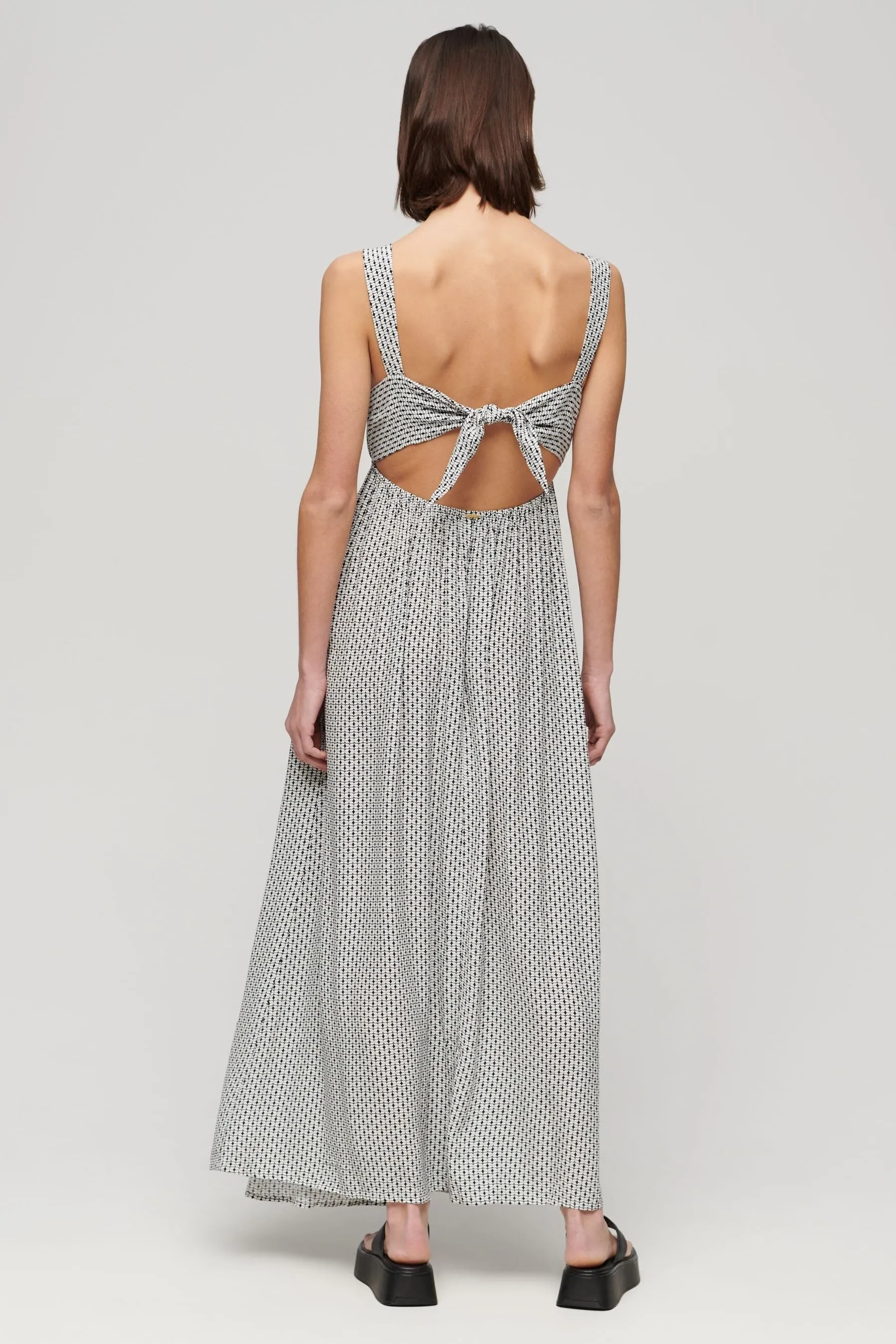 Superdry - Abito maxi con allacciatura
