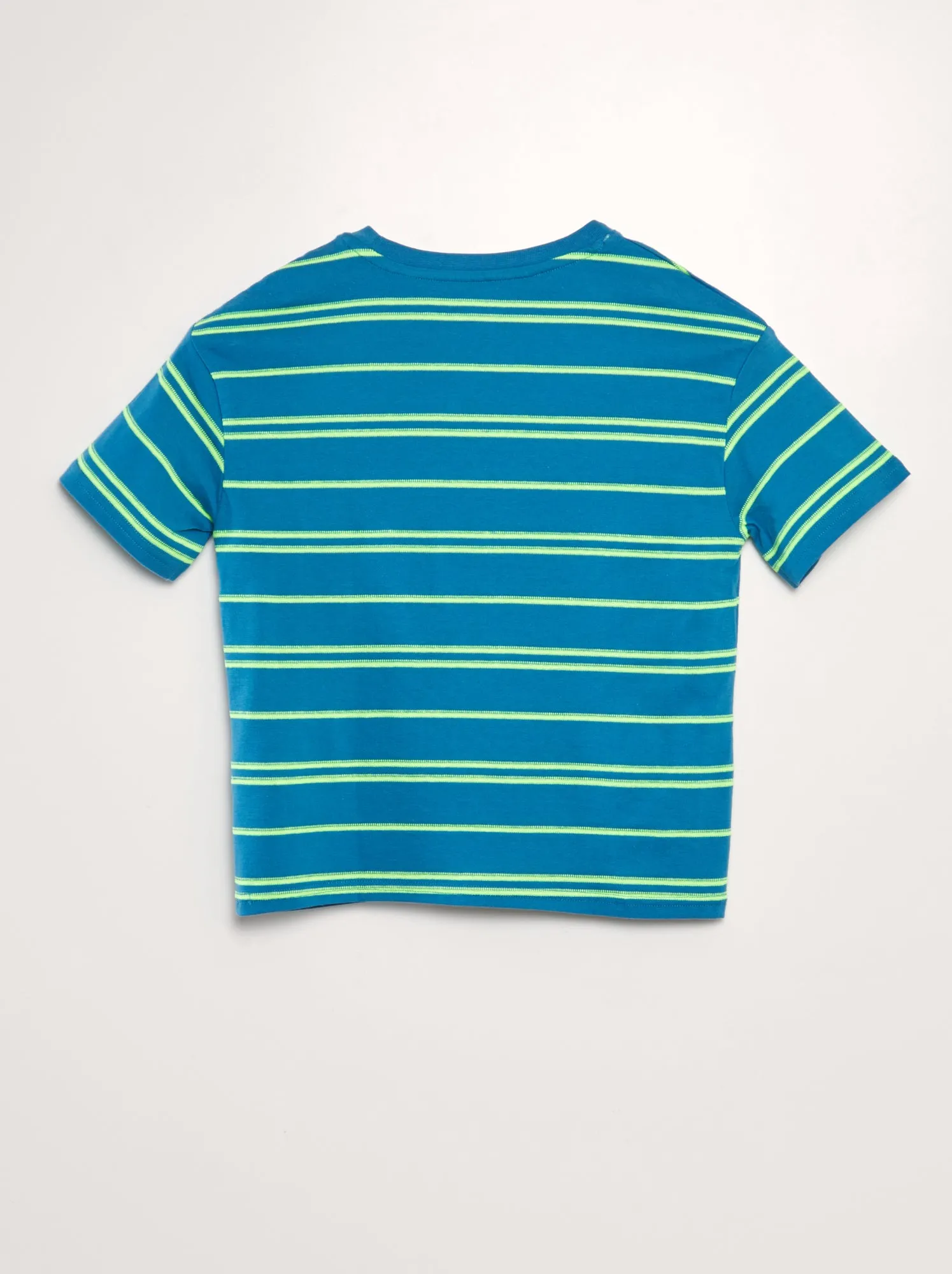 T-shirt a righe in jersey - BLU