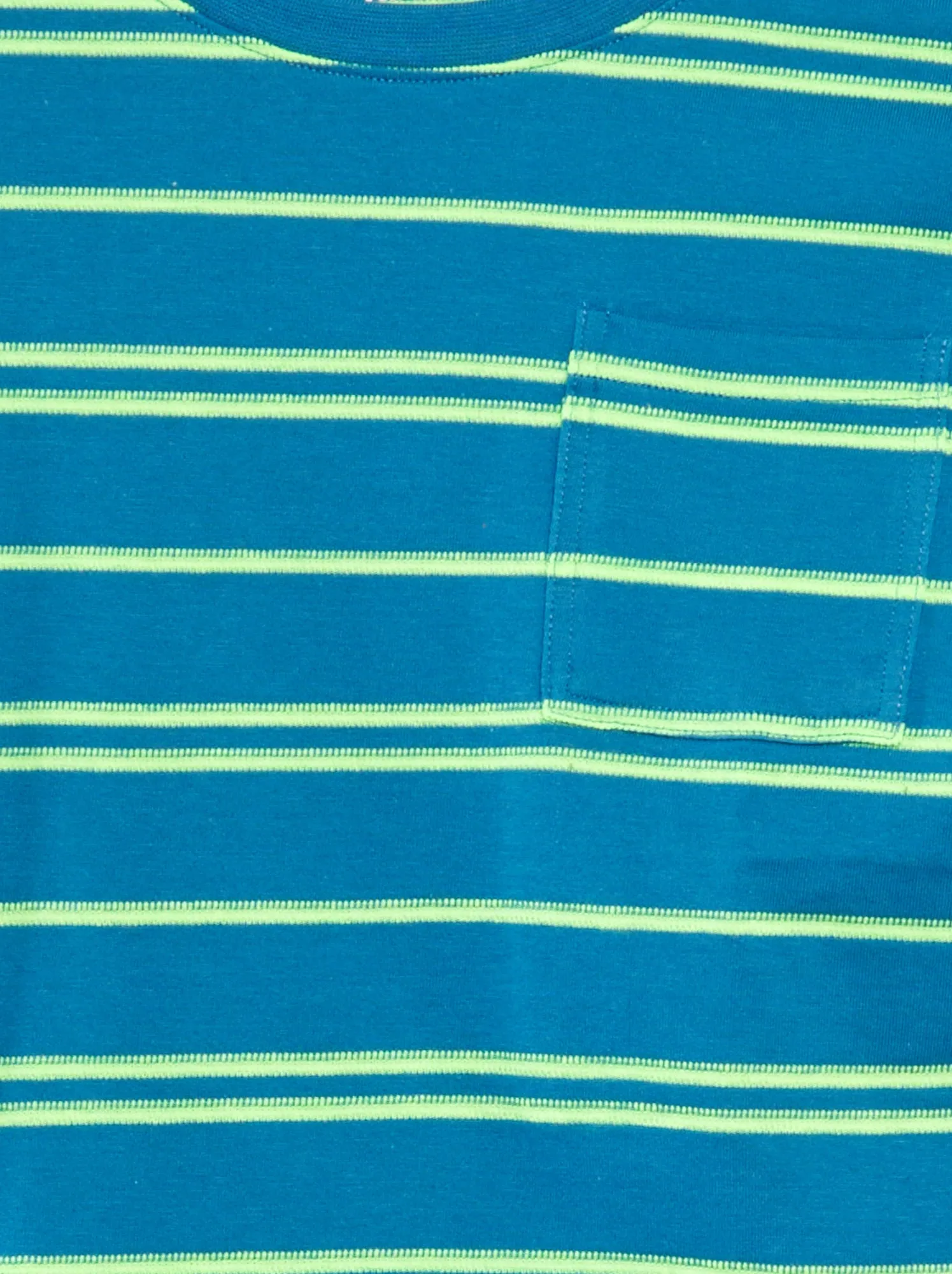 T-shirt a righe in jersey - BLU