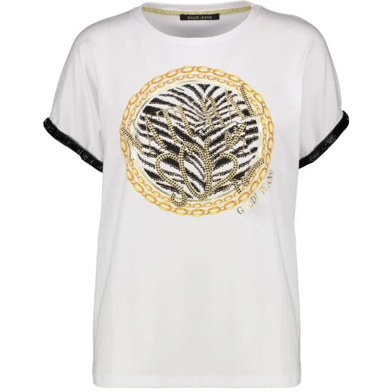T-shirt con collo a giro