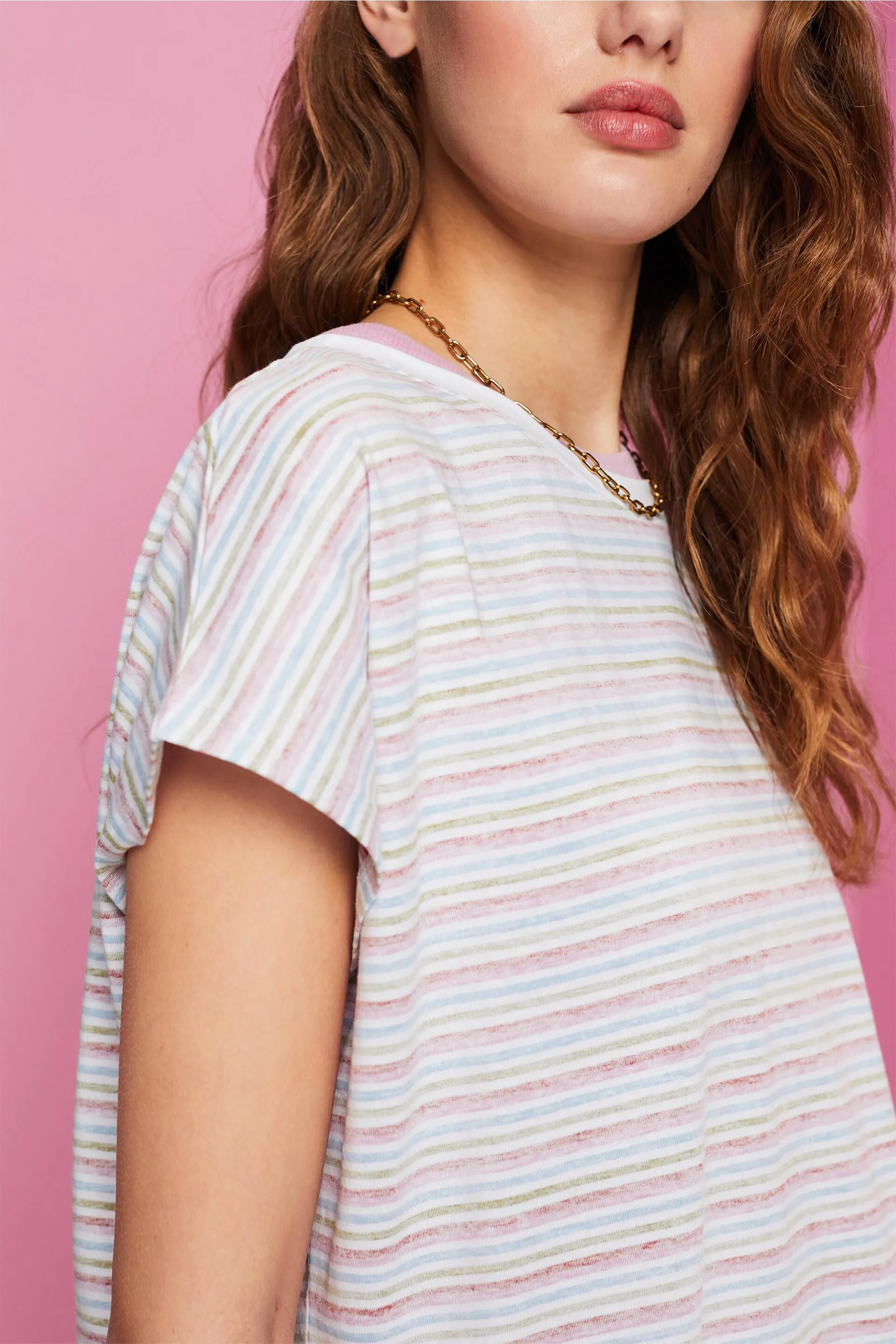 T-shirt cropped a righe
