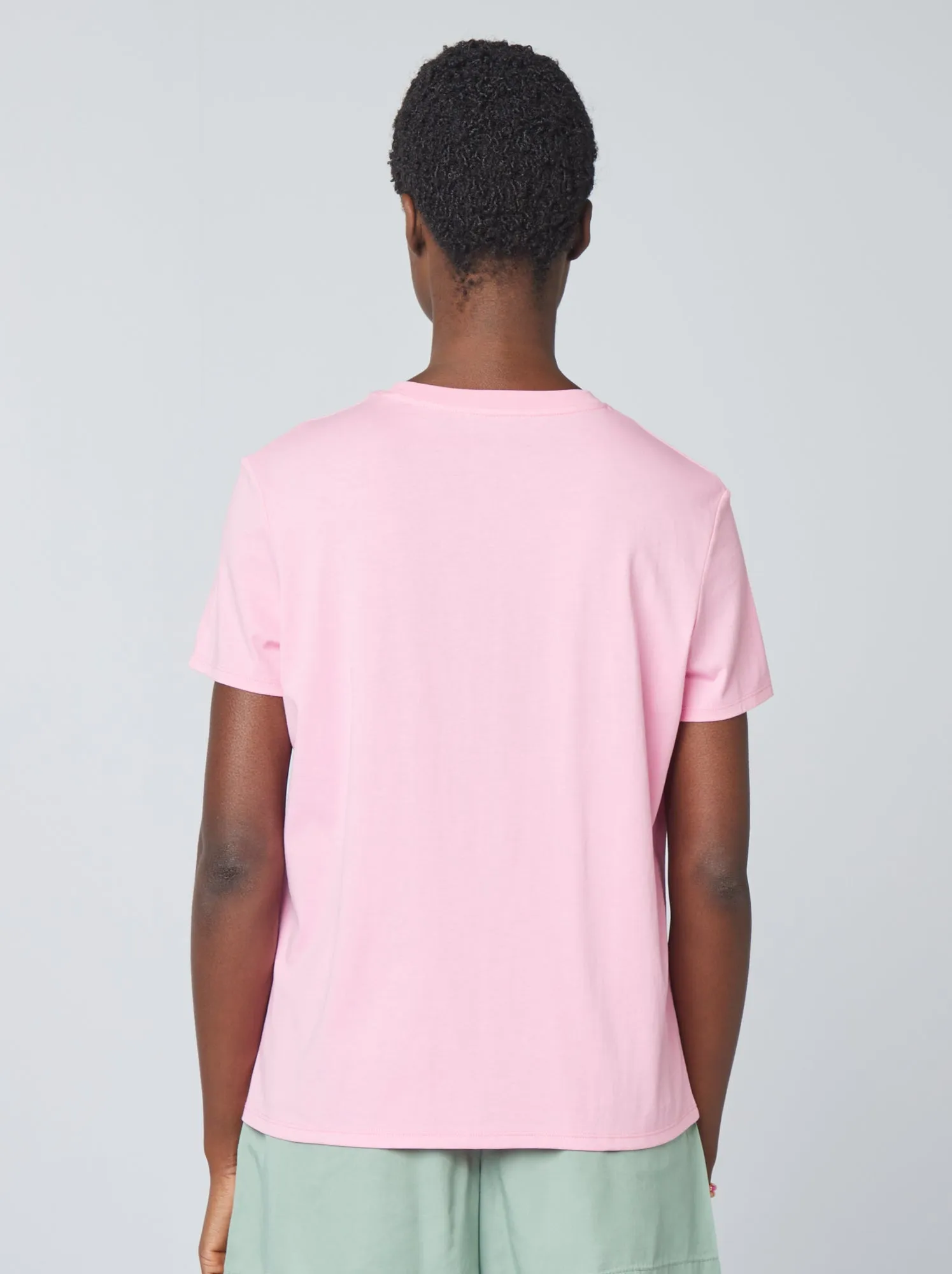 T-shirt tinta unita in jersey - ROSA