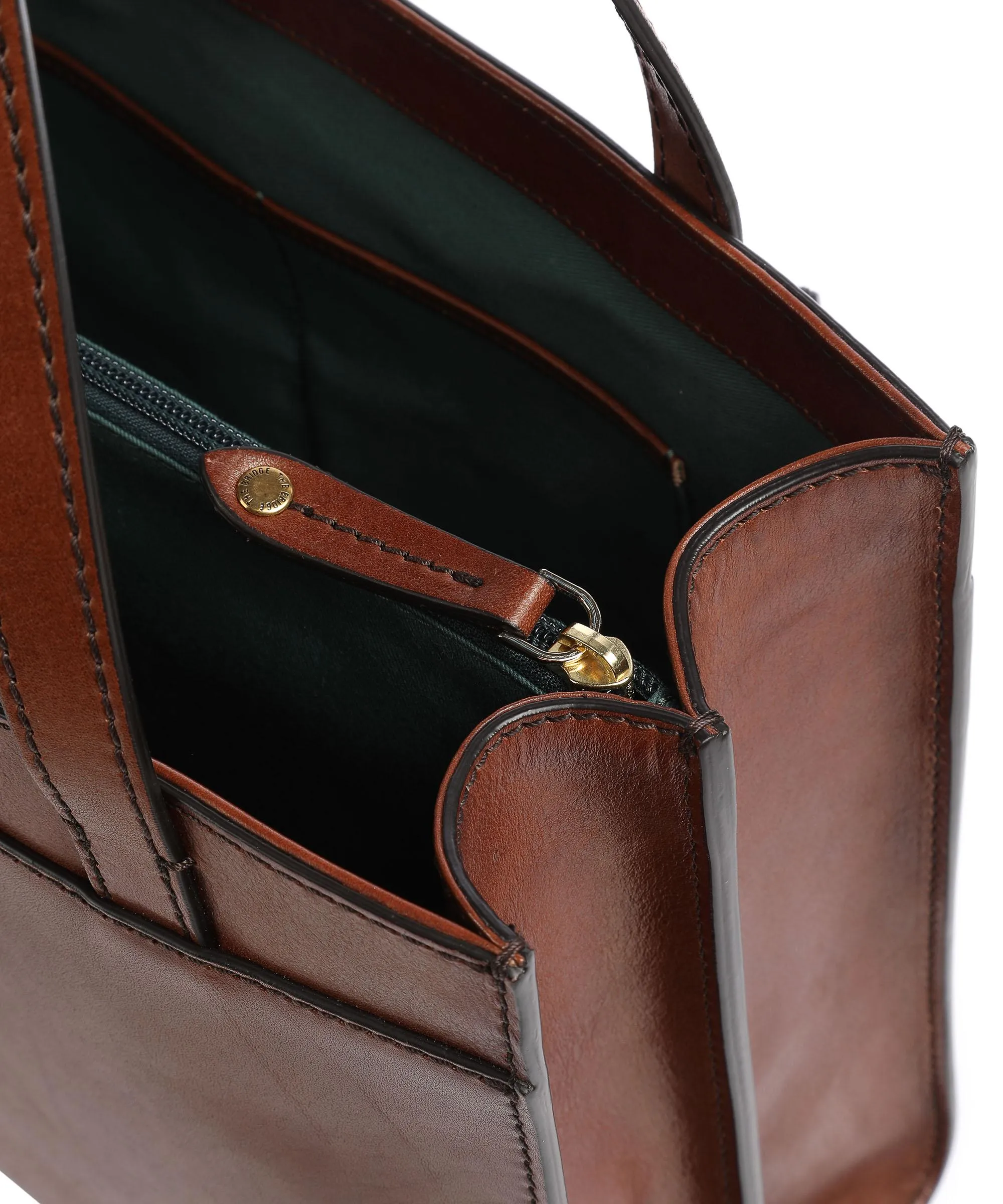  The Bridge Barbara Borsa shopper pelle di vacchetta finemente grana marrone  