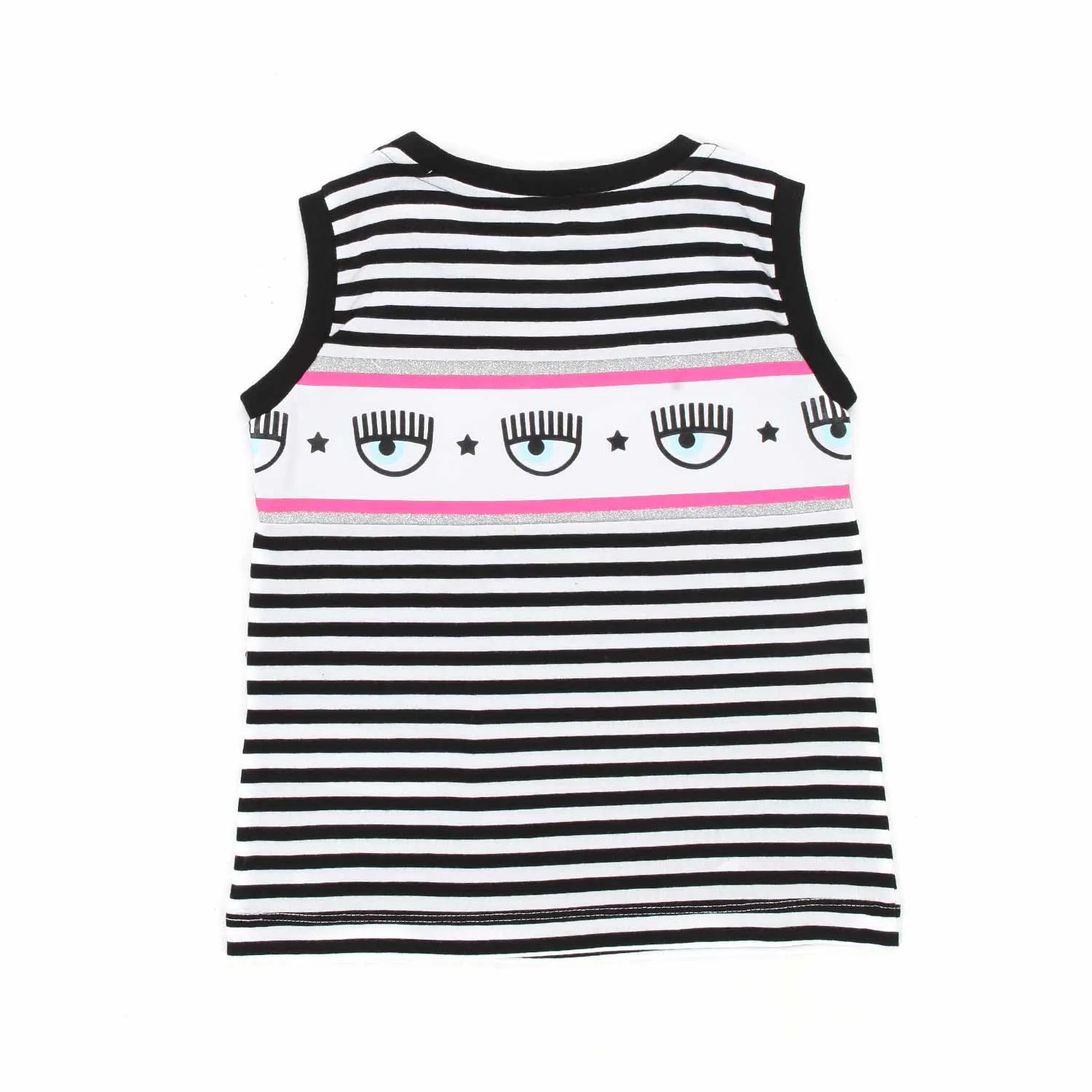 Top A Righe Logomania Bambina
