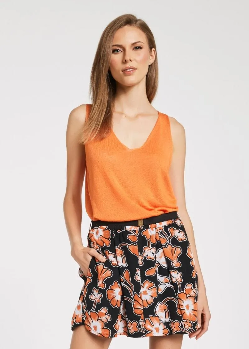 Top in maglia di viscosa