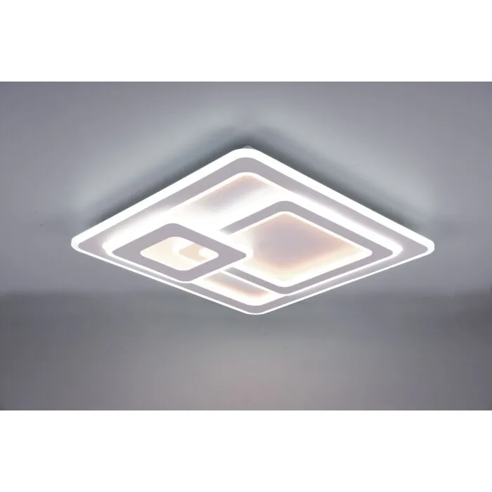 Trio Mita Plafoniera LED Bianco, 1-Luce, Telecomando
