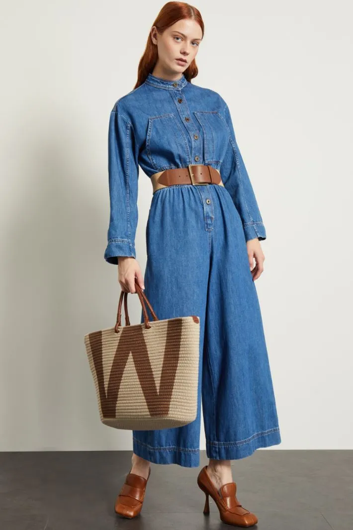 Tuta ampia in denim