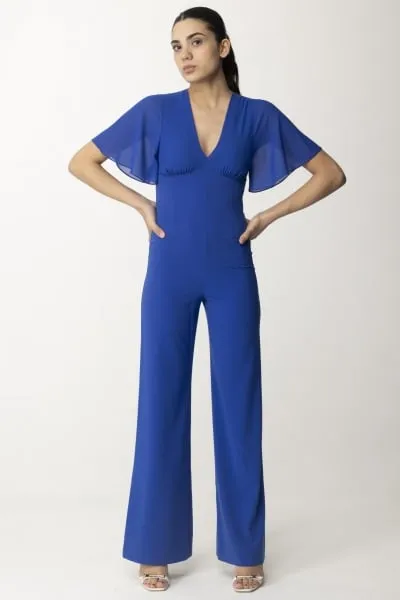 Tuta lunga con maniche volant Blue Wave