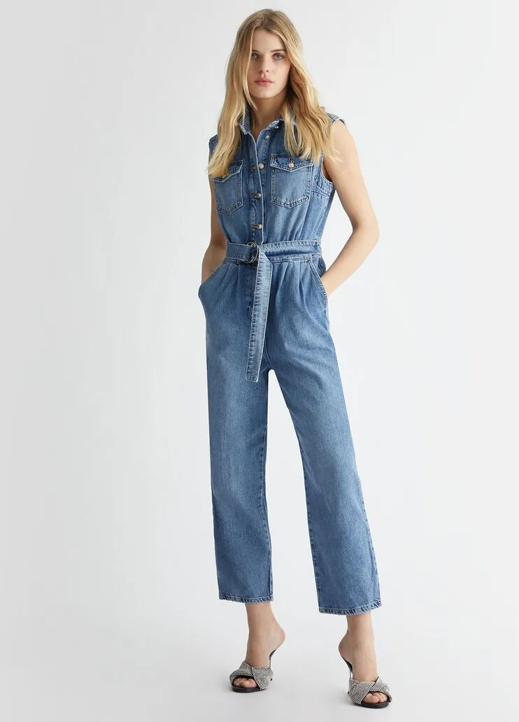 Tuta lunga in denim liu jo