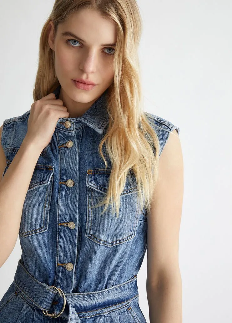 Tuta lunga in denim liu jo