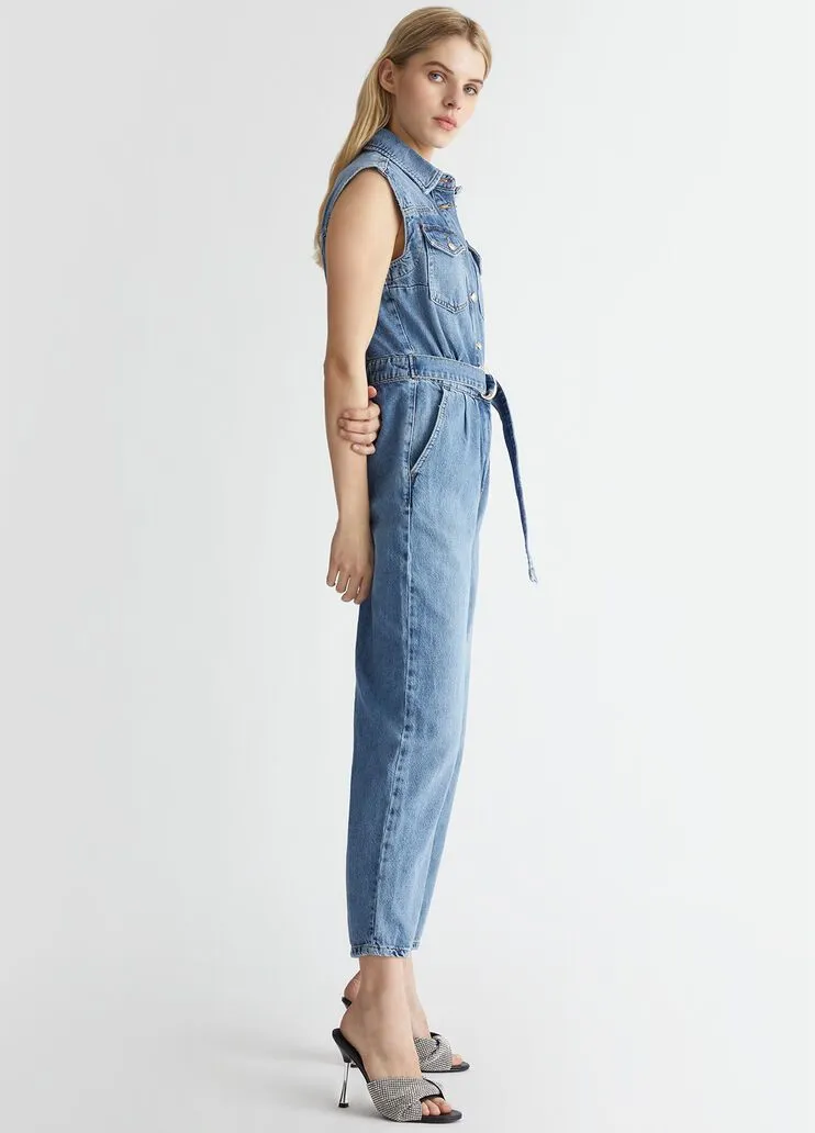 Tuta lunga in denim liu jo