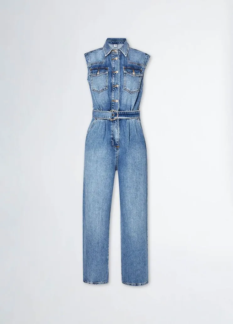 Tuta lunga in denim liu jo