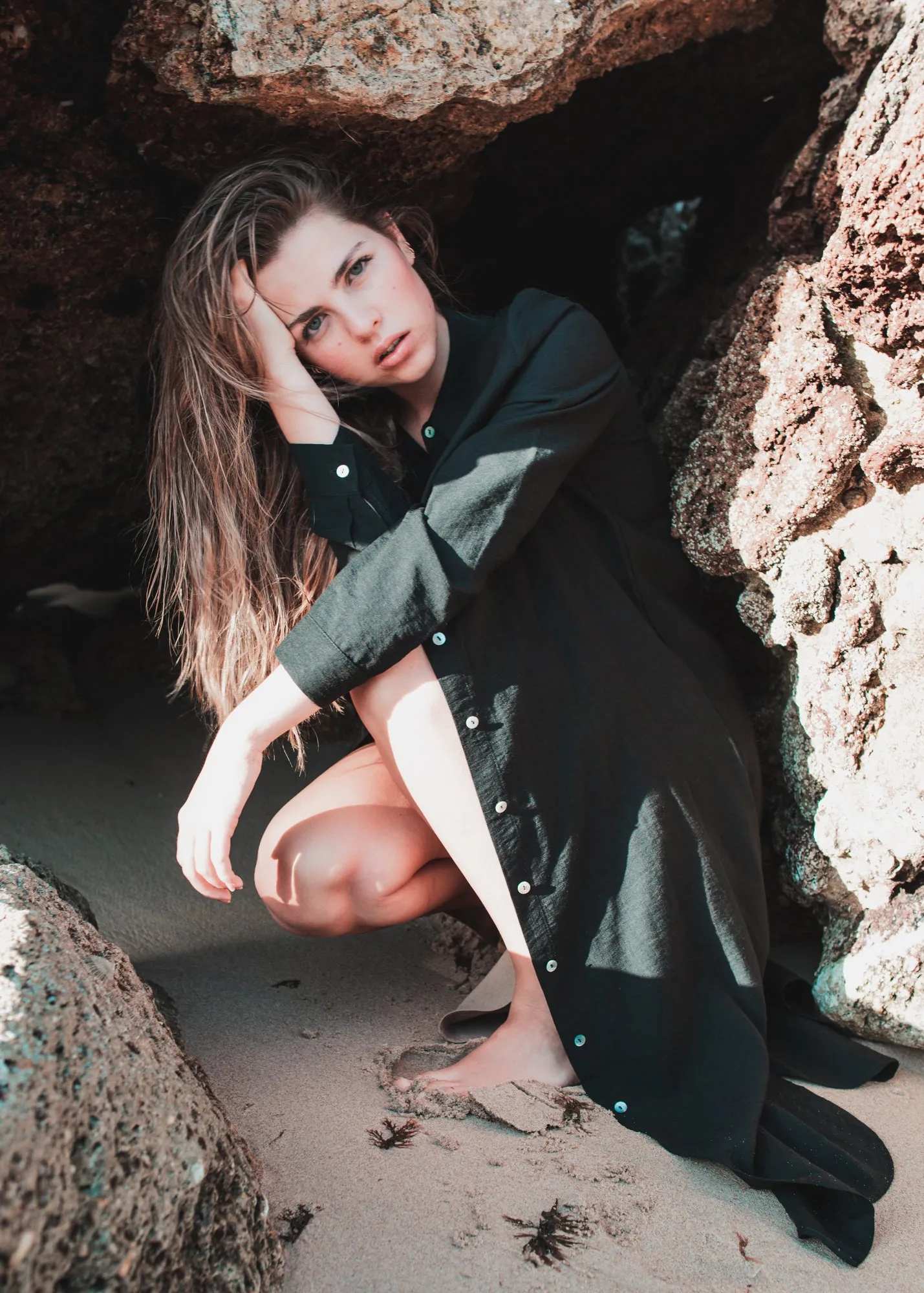 Vestido camisero midi