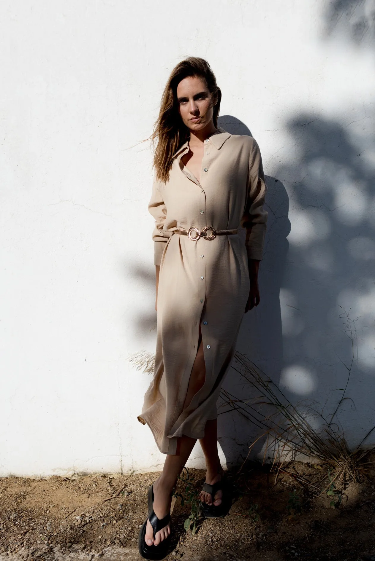Vestido camisero midi