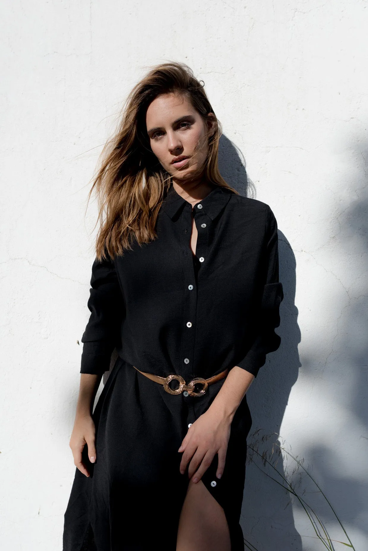 Vestido camisero midi