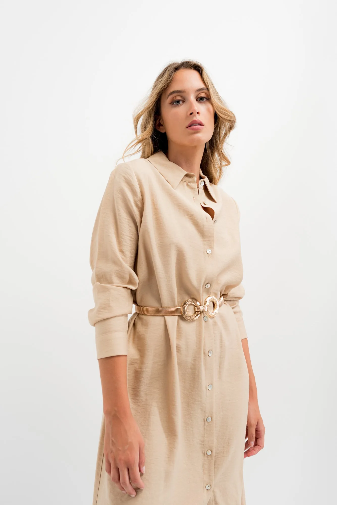 Vestido camisero midi