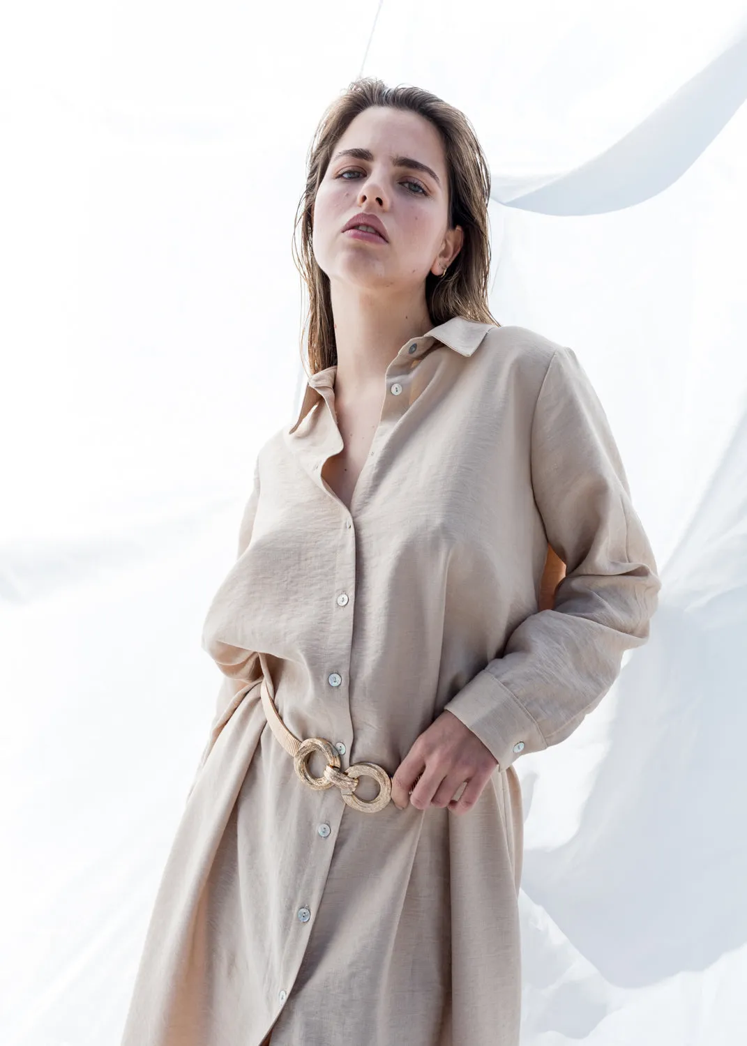 Vestido camisero midi