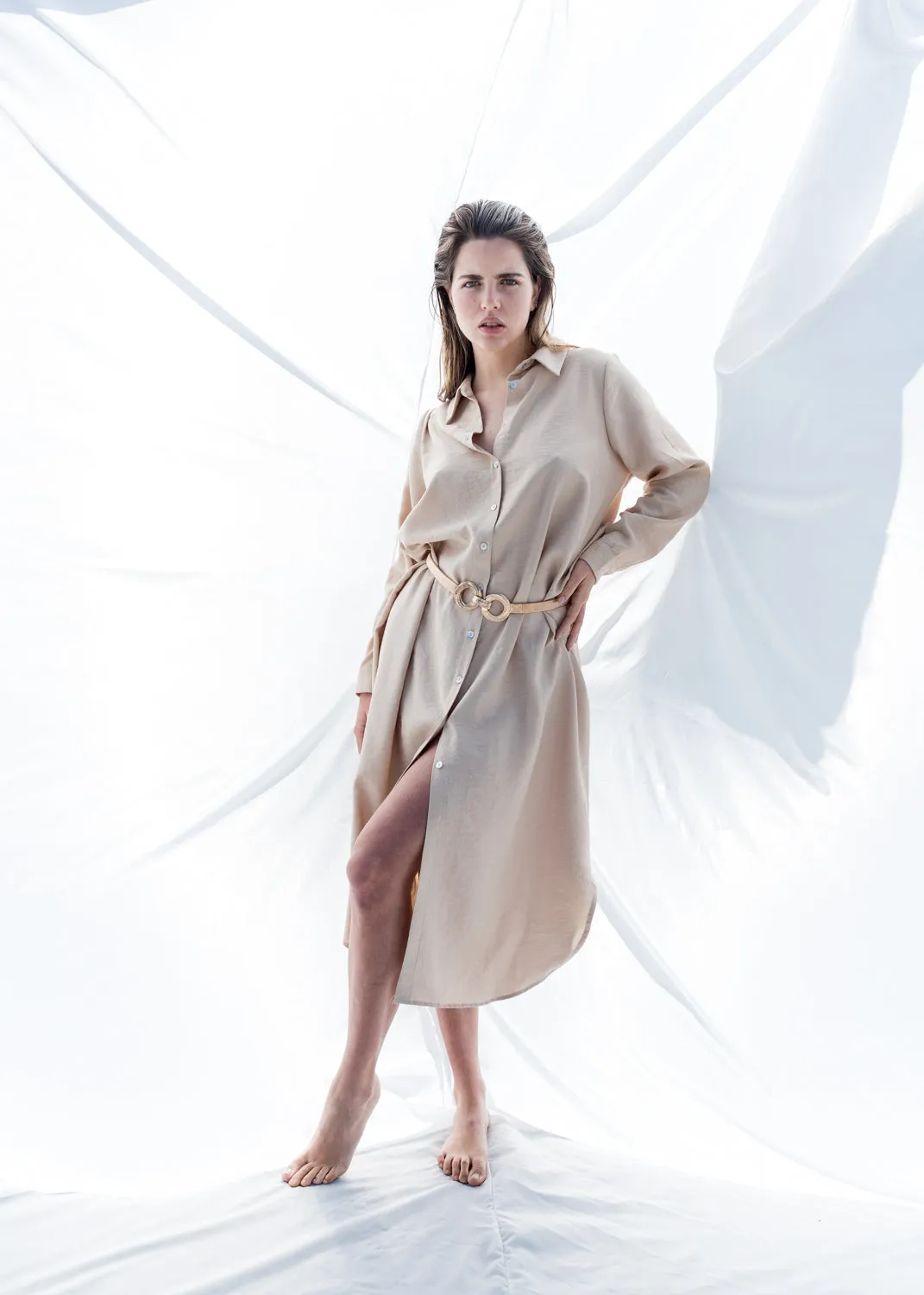 Vestido camisero midi