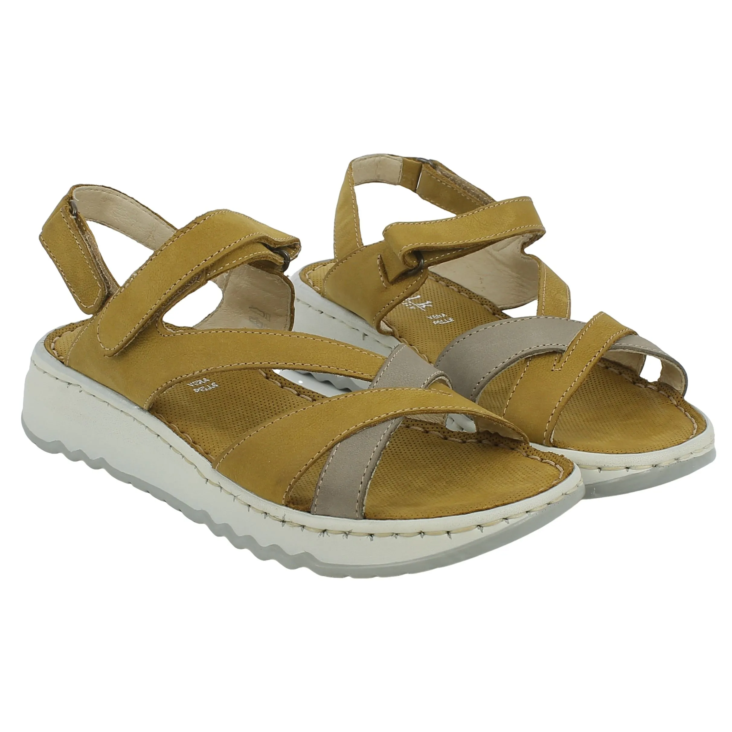 Walk in the City  Sandalo in pelle gialla con listini 