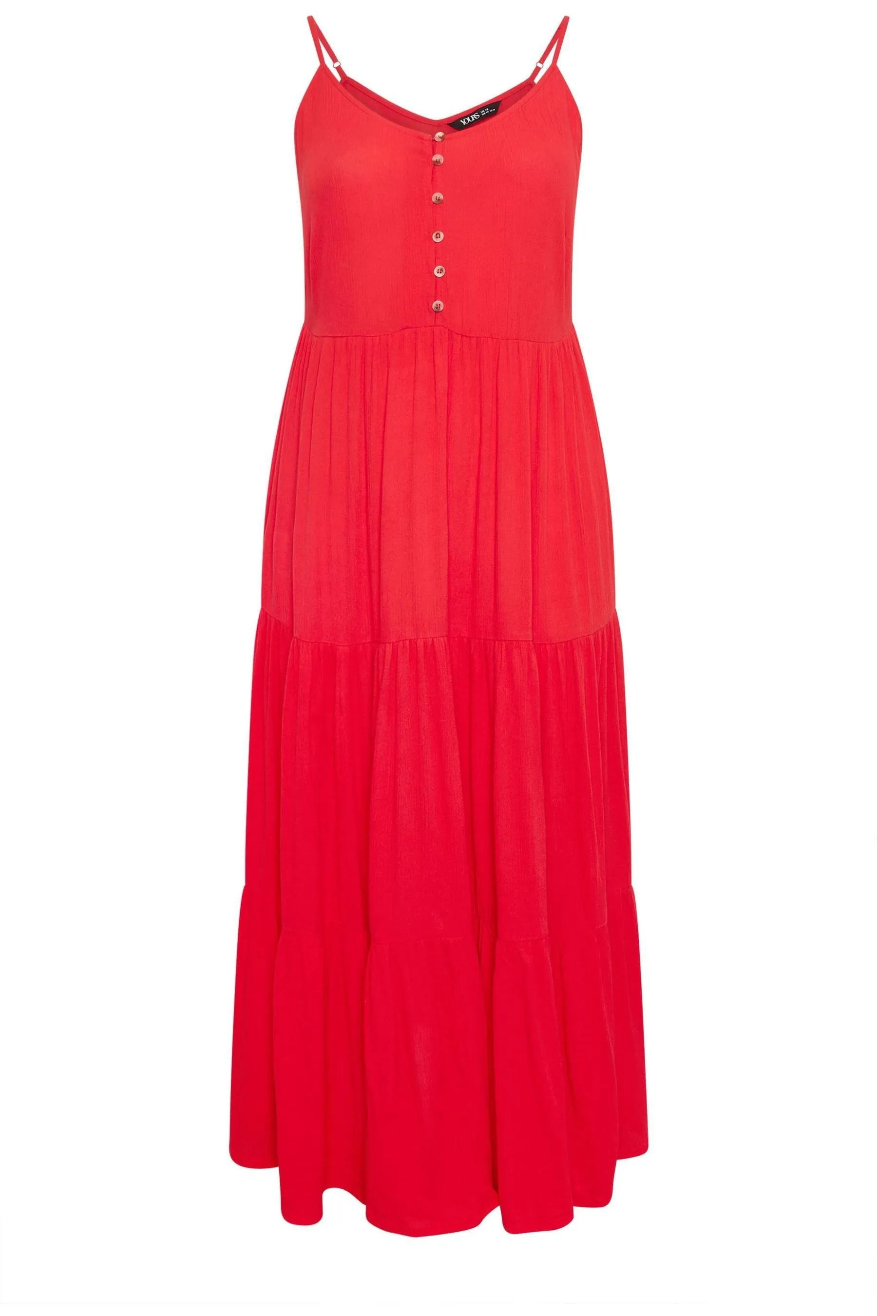 Yours Curve a balze - Abito maxi in tessuto stropicciato