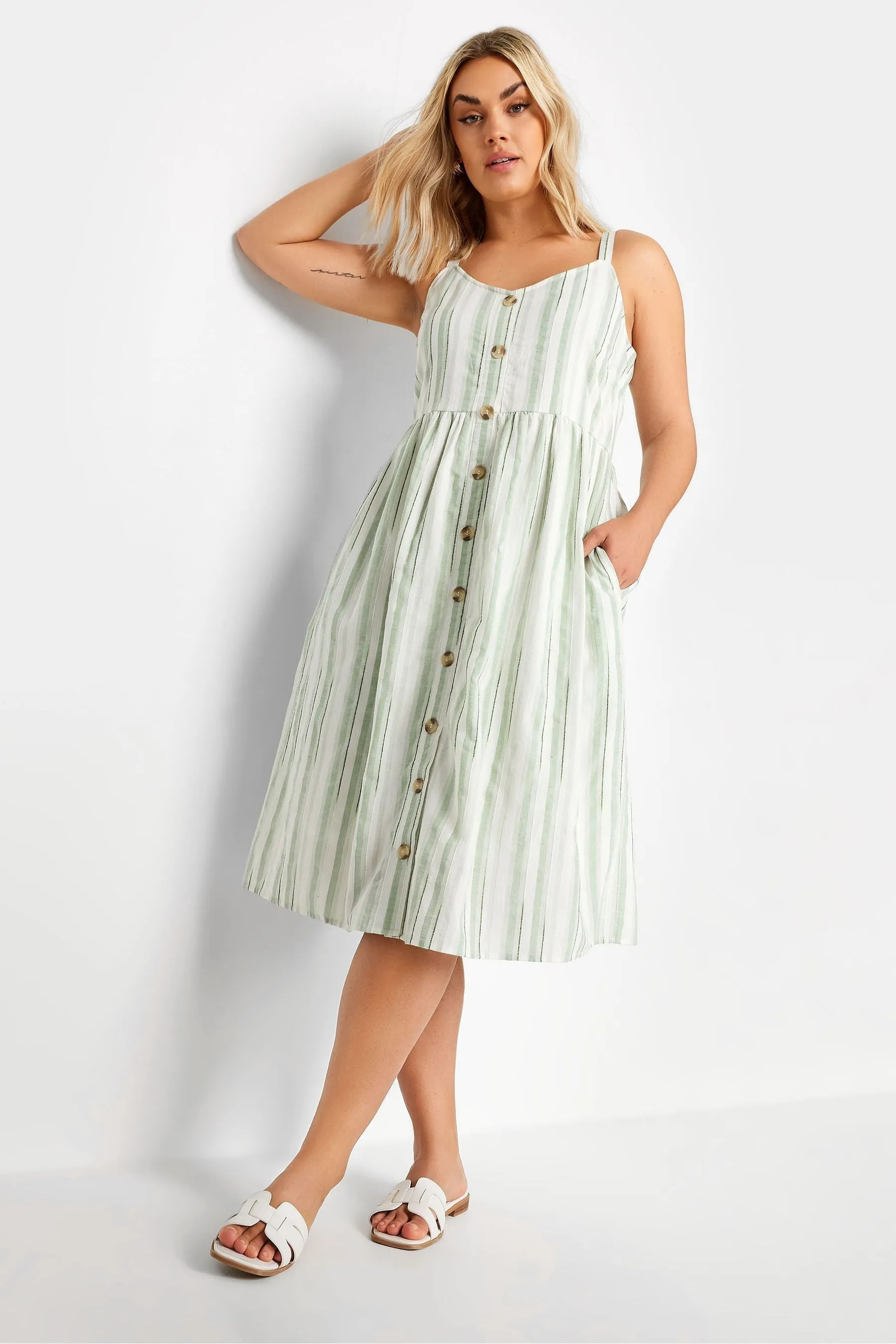 Yours Curve A righe Sundress