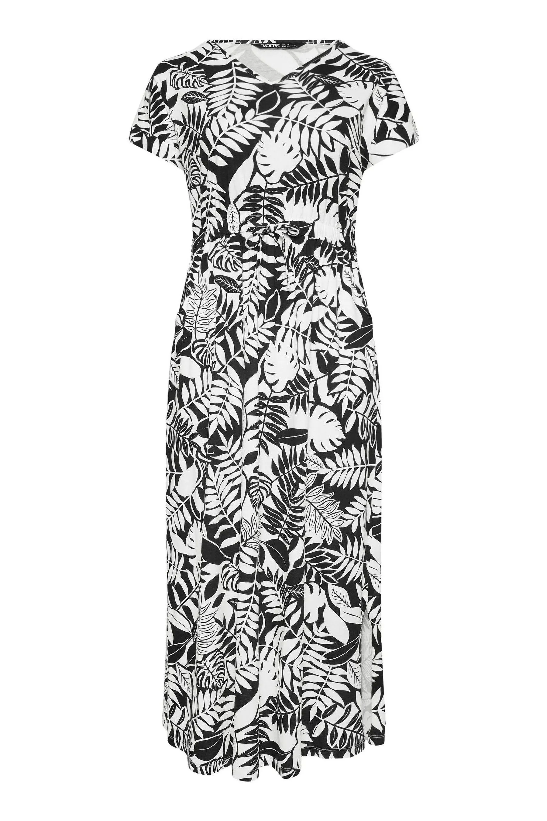 Yours Curve - Abito maxi con coulisse e spacco laterale