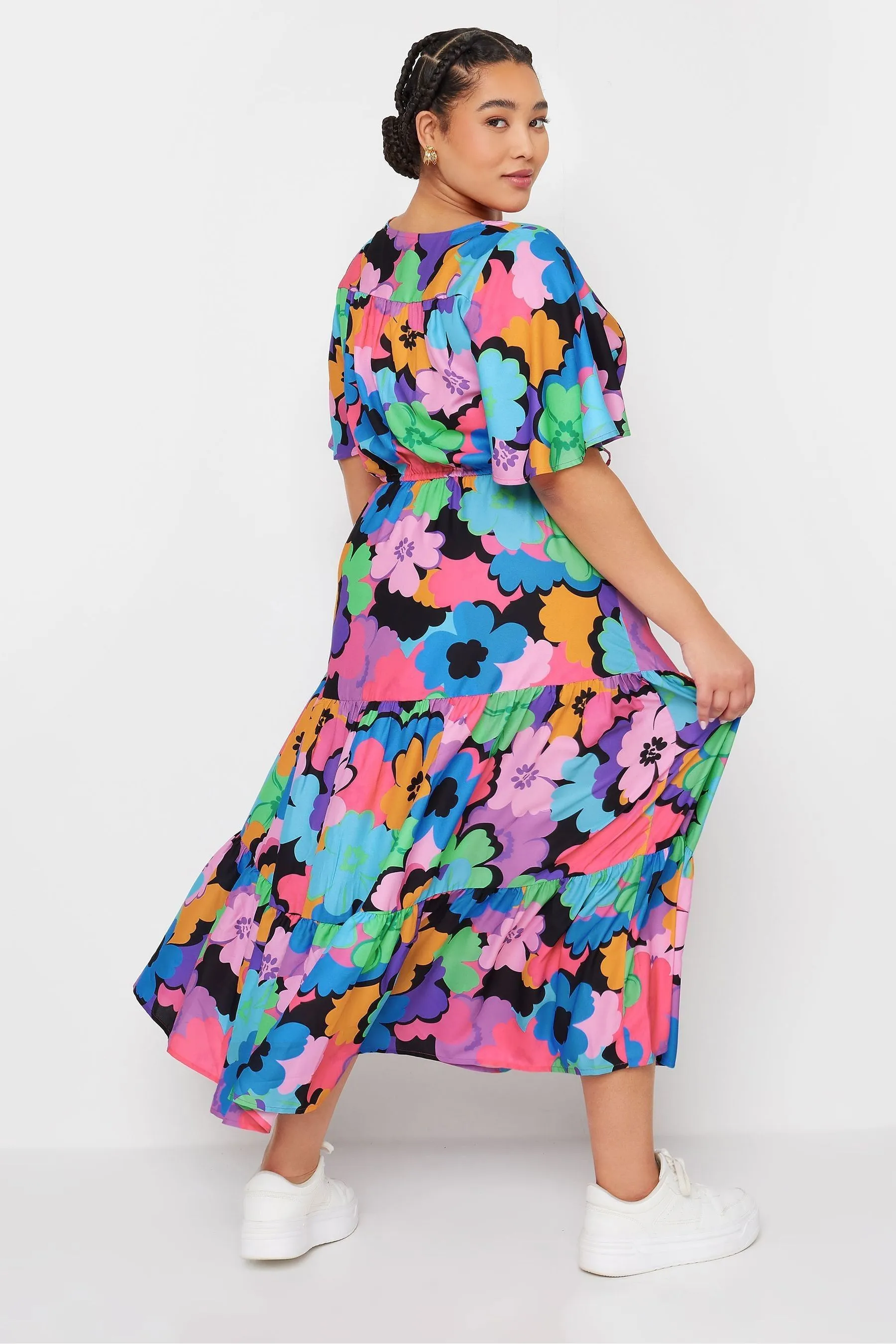 Yours Curve - Abito maxi con maniche a pipistrello