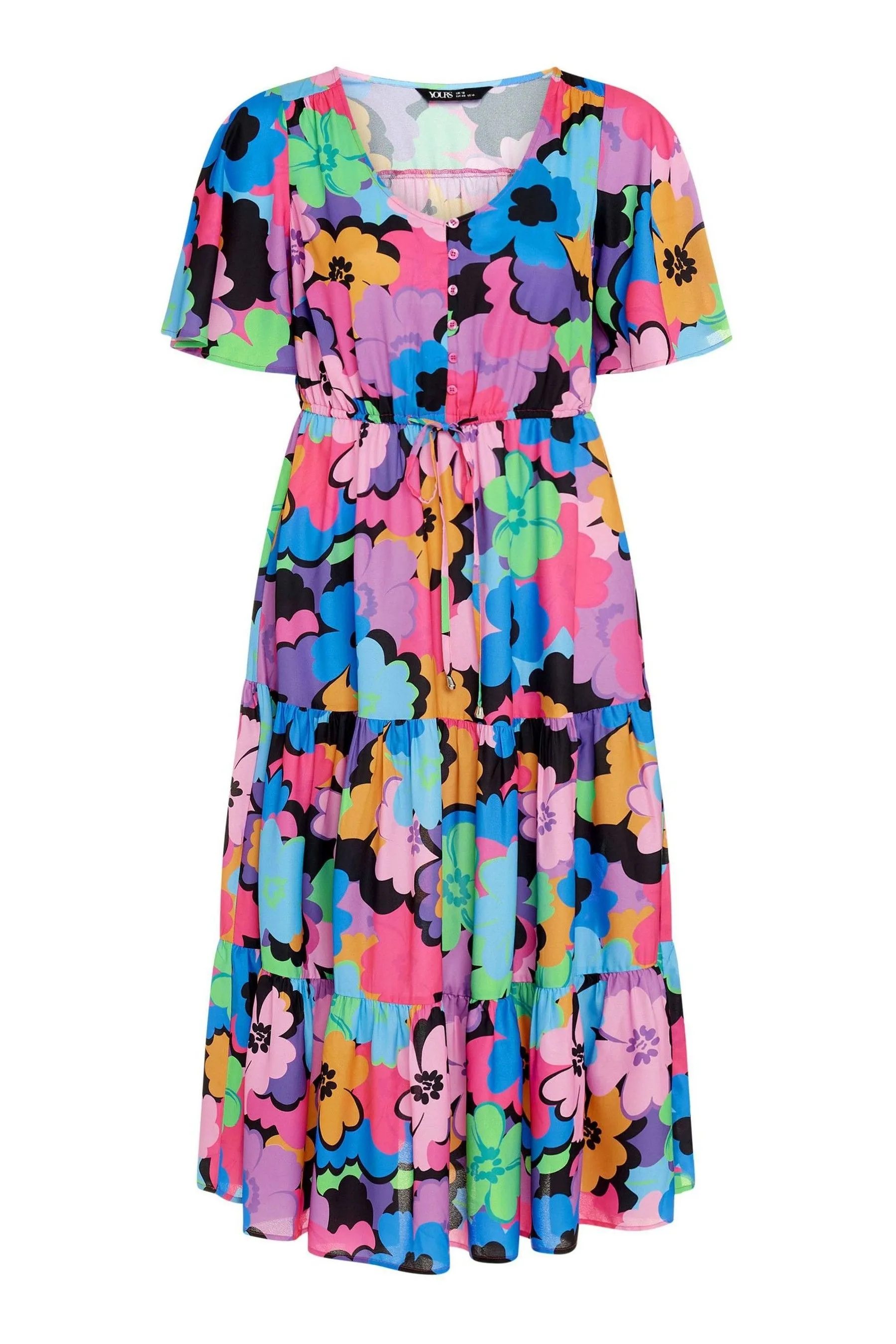 Yours Curve - Abito maxi con maniche a pipistrello