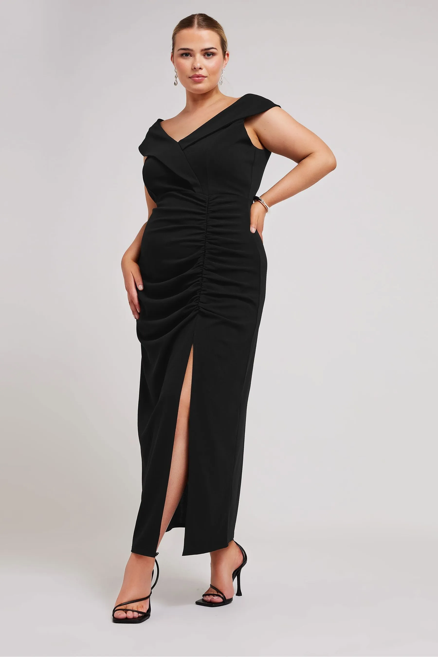 Yours Curve LONDON Curve - Abito maxi arricciato