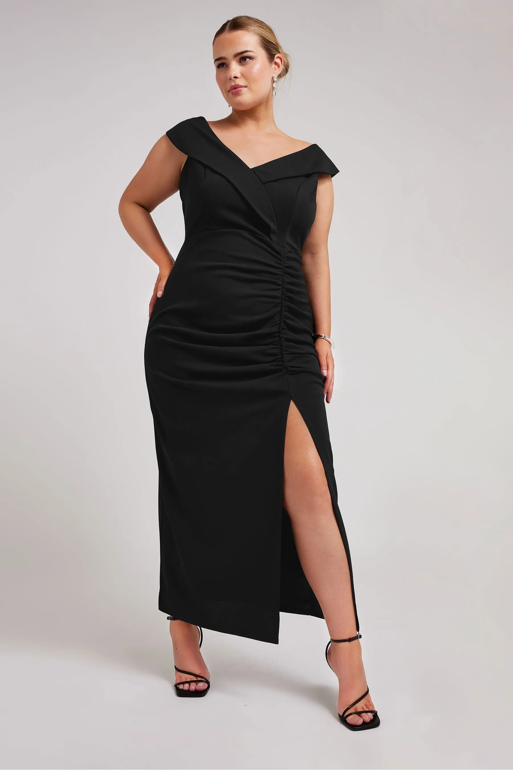 Yours Curve LONDON Curve - Abito maxi arricciato