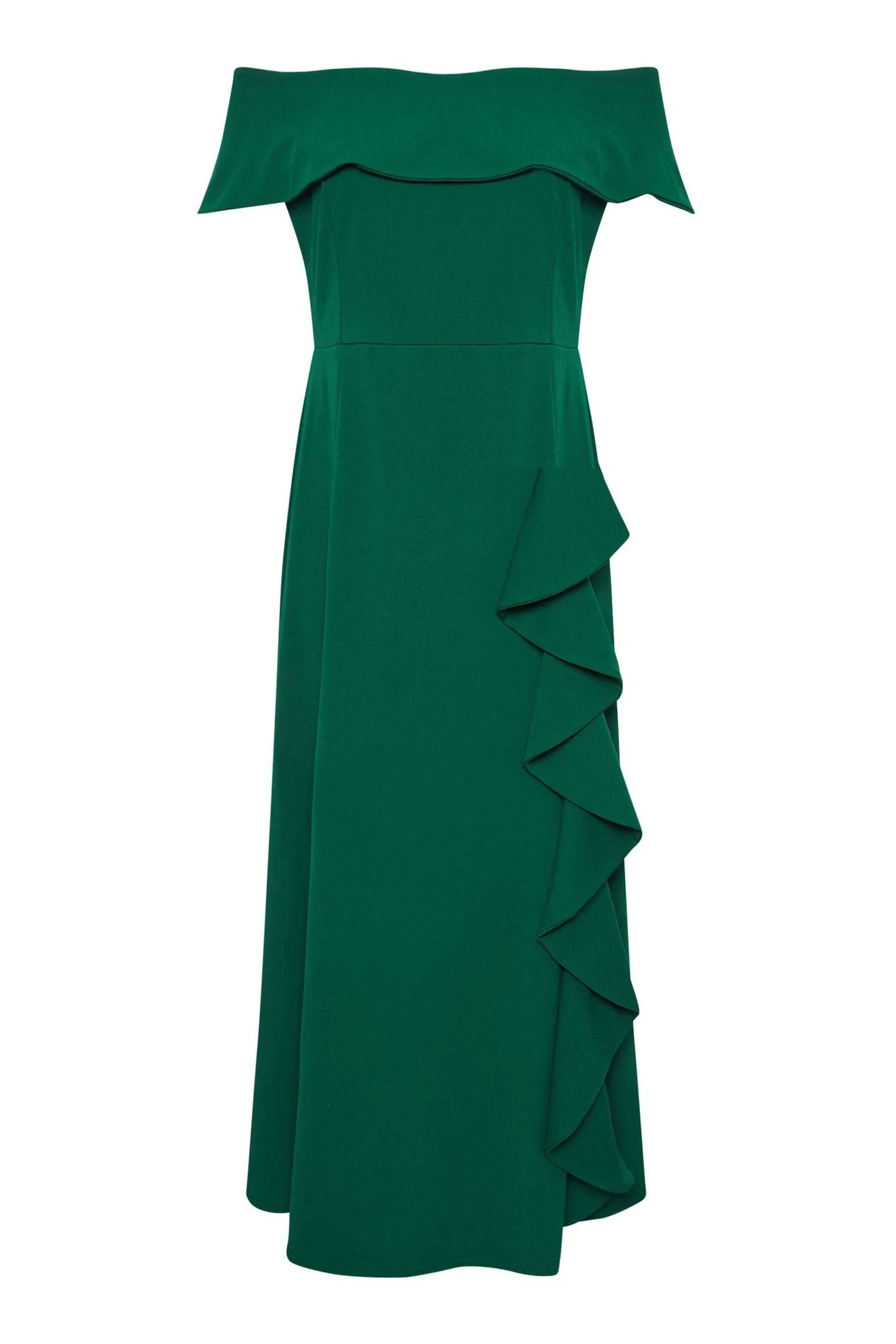 Yours Curve London - Ruches - Abito maxi con scollo alla Bardot