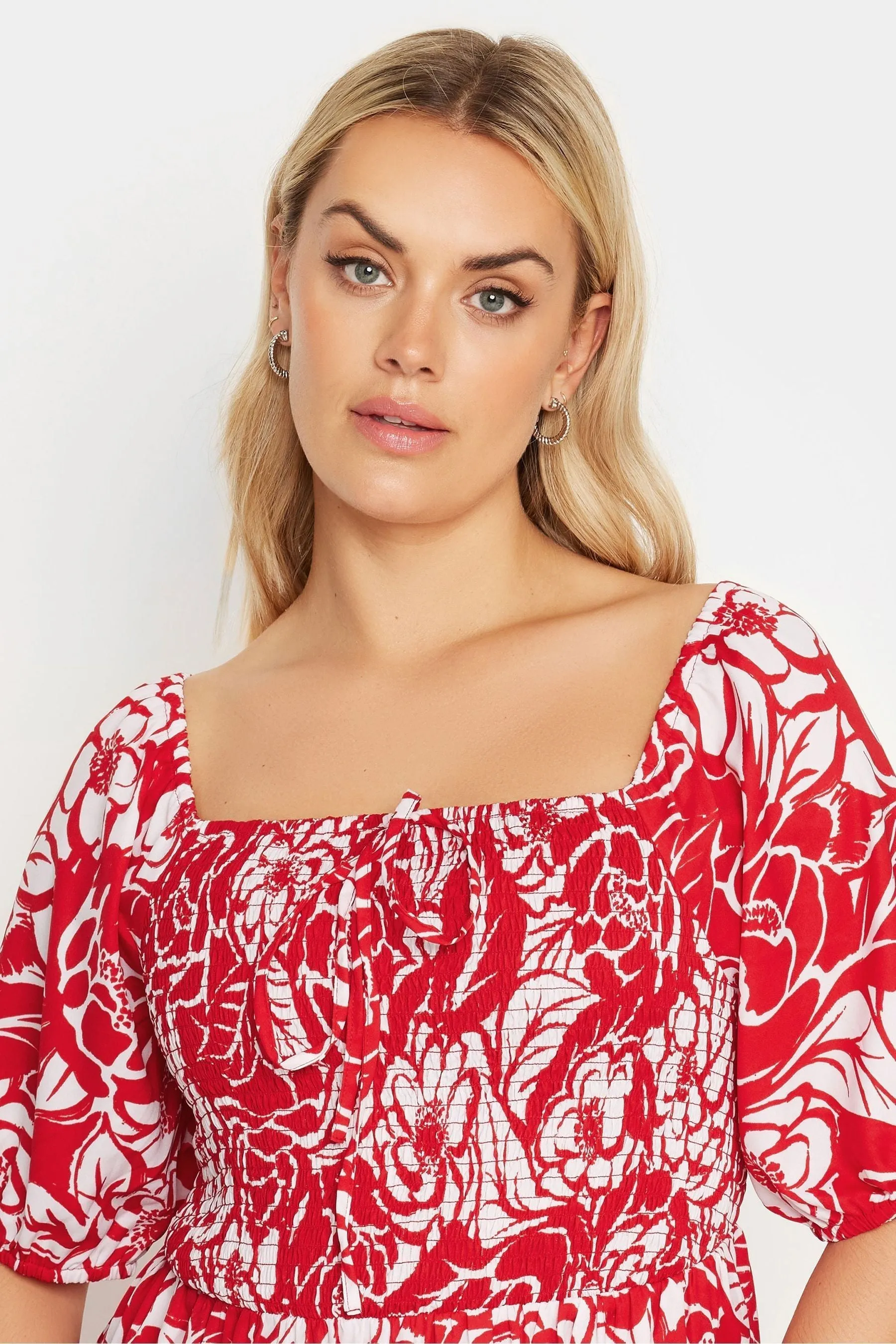 Yours Curve - Maxi arricciato  - Abito con scollo squadrato
