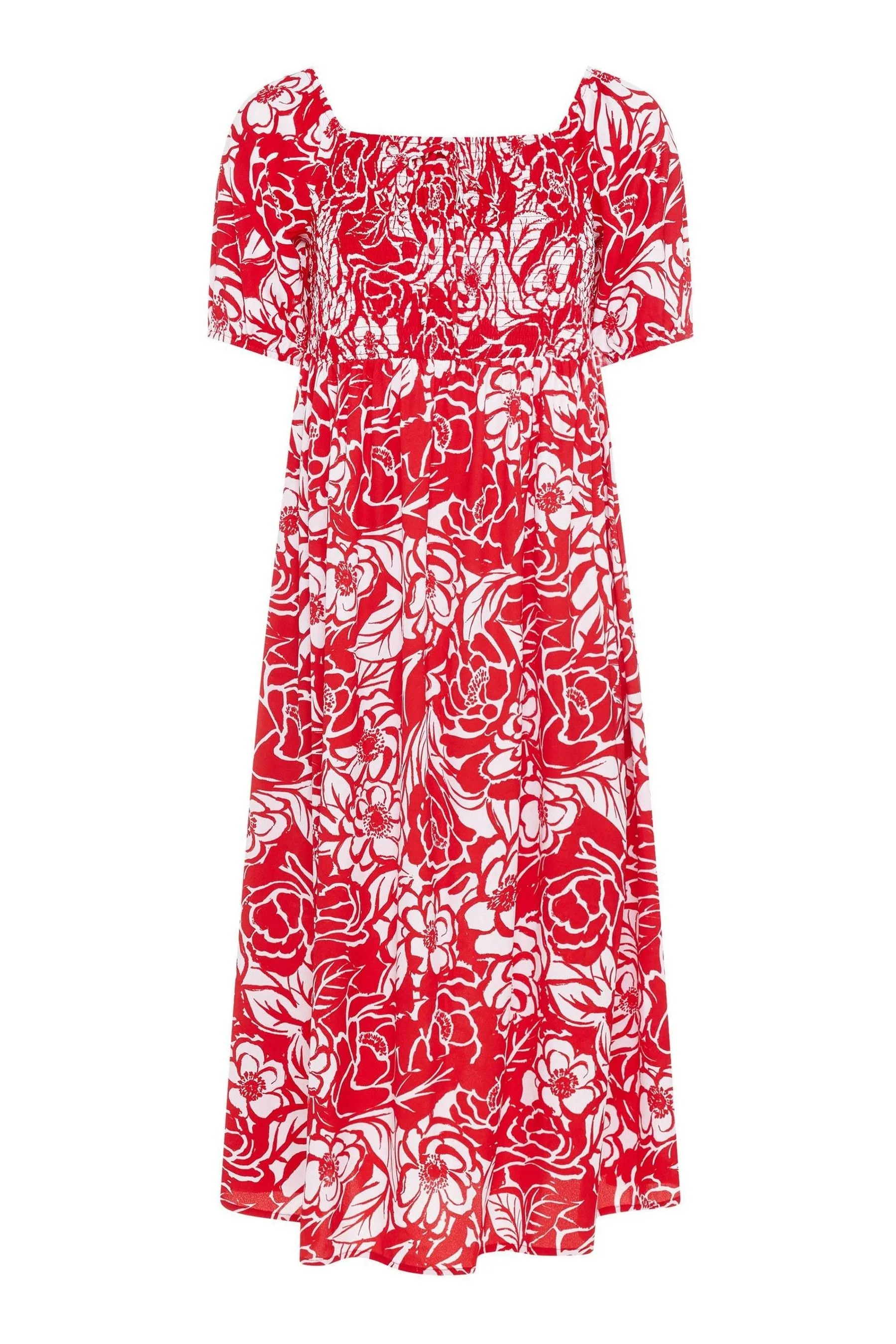 Yours Curve - Maxi arricciato  - Abito con scollo squadrato