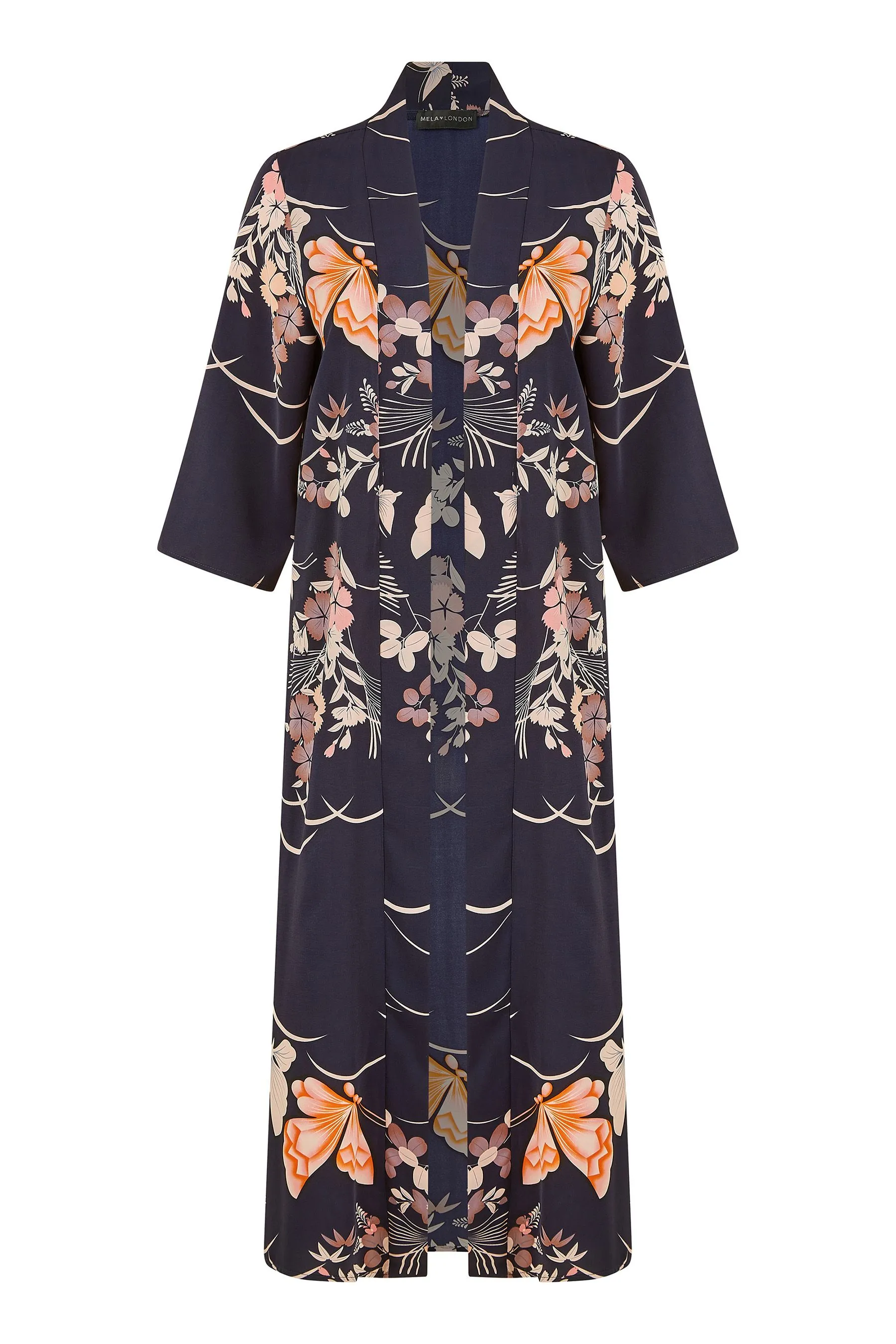 Yumi - Giacca a kimono lungo con Stampa e farfalle