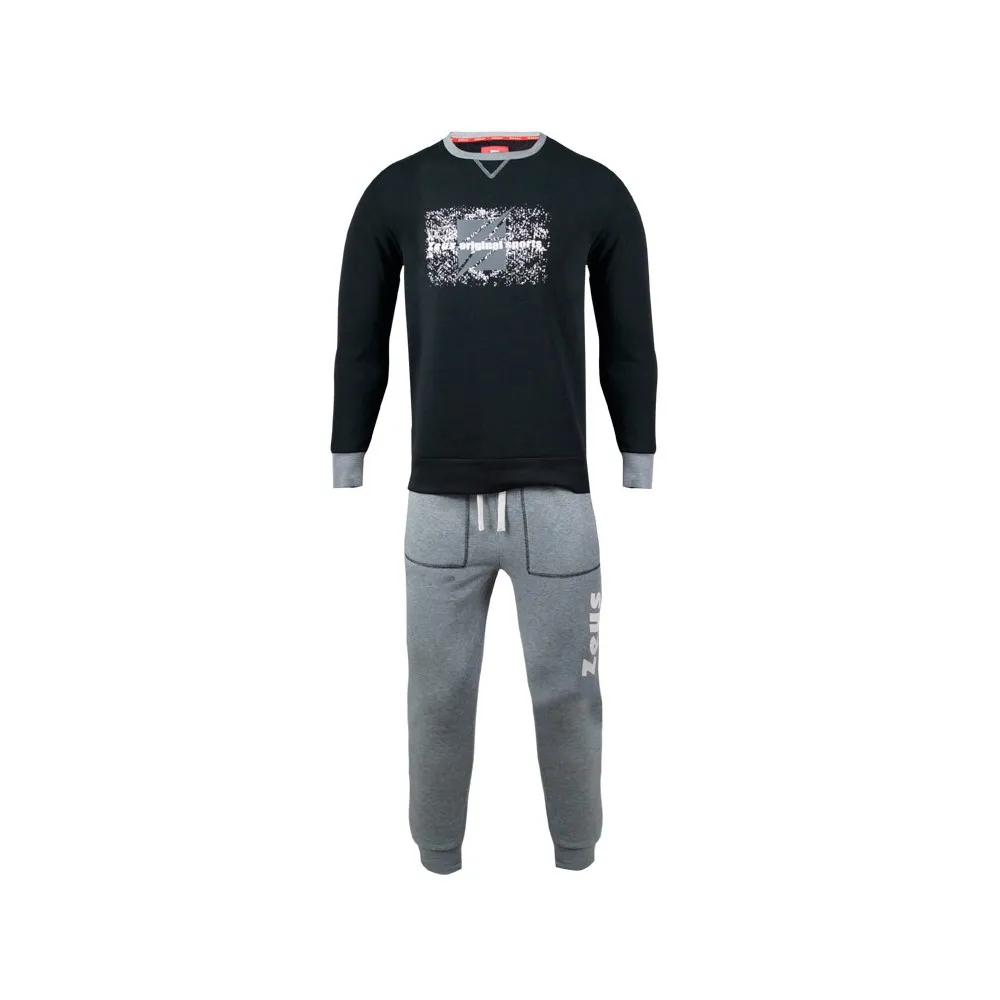 ZEUS - TUTA HOMEWEAR MZ06 - Nero/Grigio Melange - UOMO - MZ06N